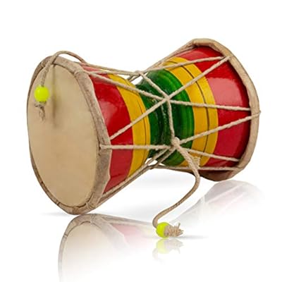 Handmade Wooden & Leather Classical Indian Folk Dumroo Damroo Damaru Hand Drum Set Percussion Decorative Collectible Showpiece World Musical Instruments Fun For Adults Kids Babies Birthday Gift | Ya disponible en tu tienda friki favorita! En mundofriki.es!