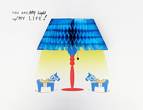 Handmade Honeycomb Pop Up Greeting Card - Honeycomb Pop up Greeting, Birthday, Thanks, Wedding, Love, Congrats, Save the date Card (Pack of 1, Wooden Horse & Stand)