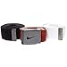 Nike One Size Fits All Web Belts : Black, White & Red 3 Pack