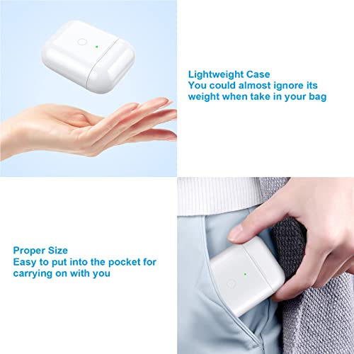 Wireless Charging Case Compatible With Airpods 1&2, Charger Replacement For Air Pods 660Mah Battery And Bluetooth Pairing Button, No Earbuds, White, Standard #TOP6
