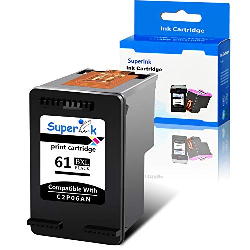 Superink High Yield Remanufactured Ink Cartridge Compatible For Hp 61Xl 61 Xl 61 Ch563Wn Black Use With Envy 4500 5530 5534 5535 Officejet 4635 4630 2620 Deskjet 1000 1056 1512 2514 2540 2544 3000 #TOP19