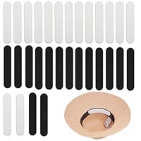 30 Stück Hutgrößen Reduzierersel,Hutband,Hutband Innen,Hutbänder,5mm Bstklebend Hut Größe Verkleinerung,Selbstklebende Hutgrößenband Für Männer Frauen Schweißband Schwarz Weiß