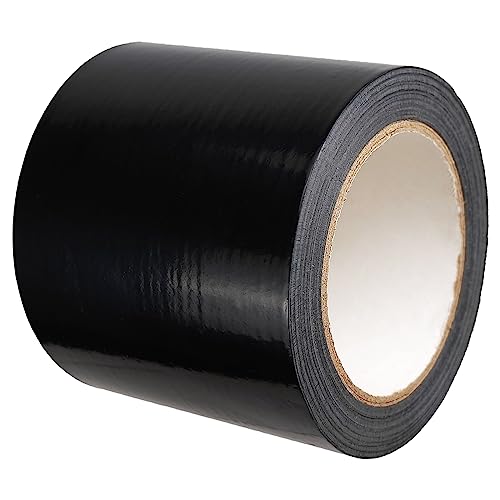 Autrends Vapor Barrier Tape, 7 Mil Black Polyethylene Tape Sealing Moisture Barrier Seam, Seal Tape for Crawl Space, Underlayment, Marine Use, Insulation Tape, Waterproof, 4'', 200 Foot