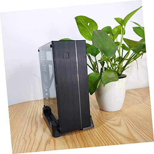 Soporte ajustable para CPU OSALADI con ruedas para fácil movilidad, soporte estable para chasis de computadora para uso en casa y oficina, construcción de plástico ABS miniatura 2