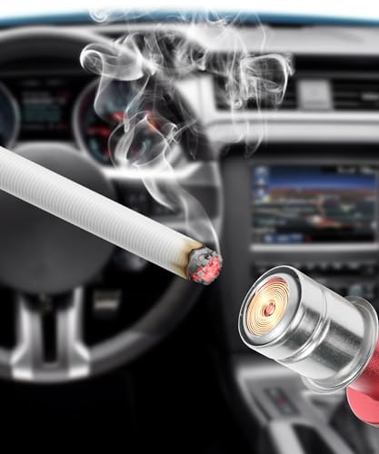 Image of Car Cigarette Lighter,Car Accessories,12 Volt Waterproof Pop-Out Aluminum Alloy Vehicle Cigarette Lighter Plug,Fit for Most Cars with Standard 12V Power Source (FIRE Missiles)