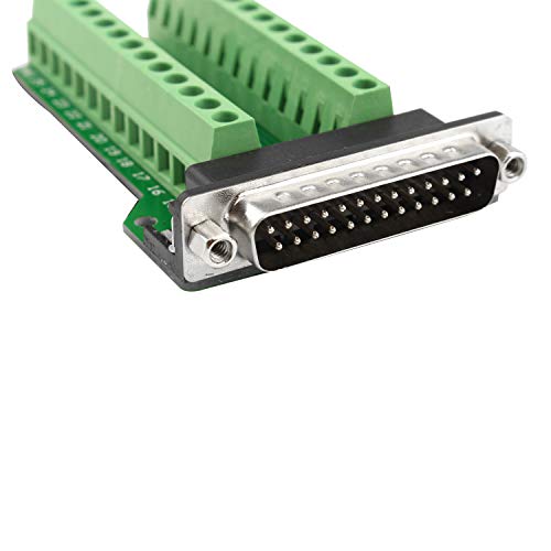 Conector D-sub DB25 macho adaptador para PCB sin soldadura miniatura 3