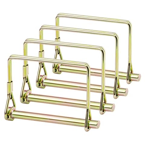 Goreks Trailer Safety Coupler Pin, Square PTO Pin ¼ Inch Shaft Locking Pin for Farm Trailers Wagons Lawn Hitches and Garden (Pack of 4) Cover