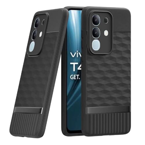 Image of Shockproof Case for Vivo T4x 5G / Y29 4G / Y31 Pro 5G / iQOO Z10x 5G | Full Camera Protection | TPU Flexible Back Cover for Vivo T4x 5G / Y29 4G / Y31 Pro 5G / iQOO Z10x 5G (Matte Black)