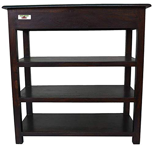 Image of Sheesham Wood Side Table for Living Room | Dark Brown