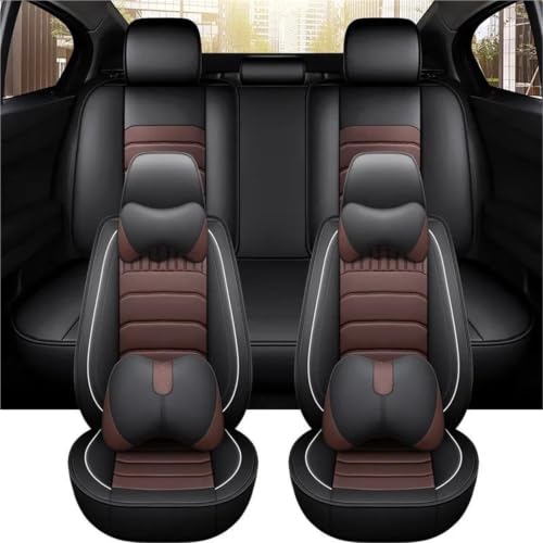 Housse de siège en cuir pour Ford Focus MK2 3 | Confort haut de gamme noir et blanc