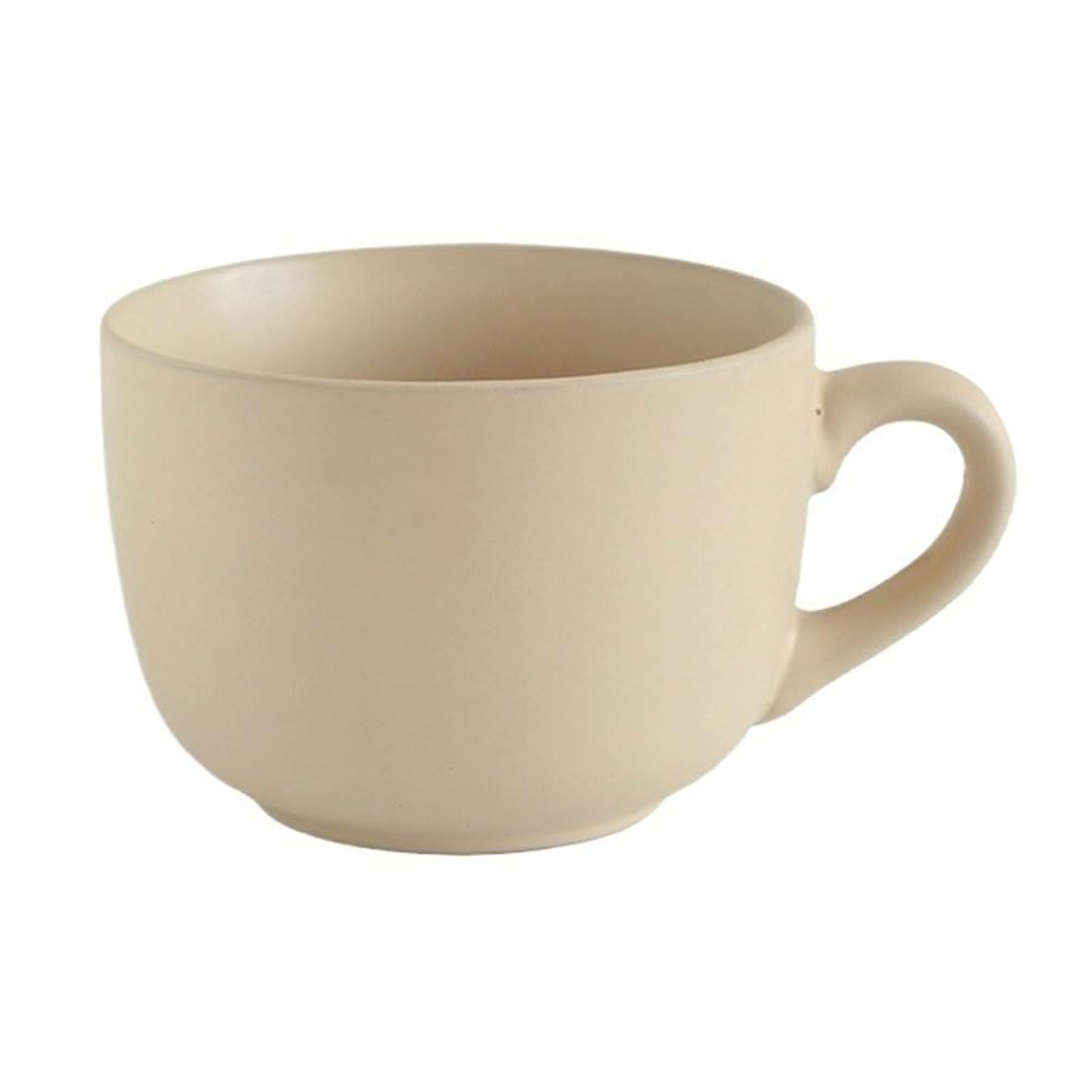 LIBANGRONG-888 Mugs Large Sized Solid Color Ceramic Breakfast Cup Mug Home & Office Coffee Milk Water Oats Yogurt Milk Tea Cup(White)