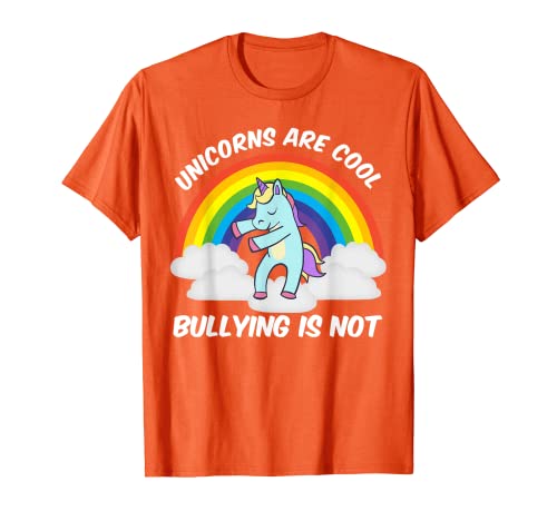 Dabbing Unicorns Are Cool Bullying No Es Día de la Unidad Naranja Camiseta