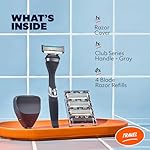 Dollar Shave Club | Travel Shave Set | 4 Swift Rinse Refill Cartridges, 1 Handle, 1 Razor Cover - Image 2