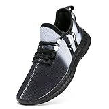 Tvtaop Herren Sneaker Schuhe Laufschuhe Turnschuhe Joggingschuhe Sportschuhe Freizeitschuhe Männer Leichtgewichts Atmungsaktiv rutschfeste Sohle Walkingschuhe,Schwarz 45 EU