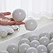 PlayMaty Ball Pit Balls - 2.75inches Plastic Phthalate & BPA Free Balls Crush Proof Stress Balls Swim Pit Fun Toy with Storage Bag for Baby Playhouse Birthday Party DecorationPack of 50 (Light Grey)
