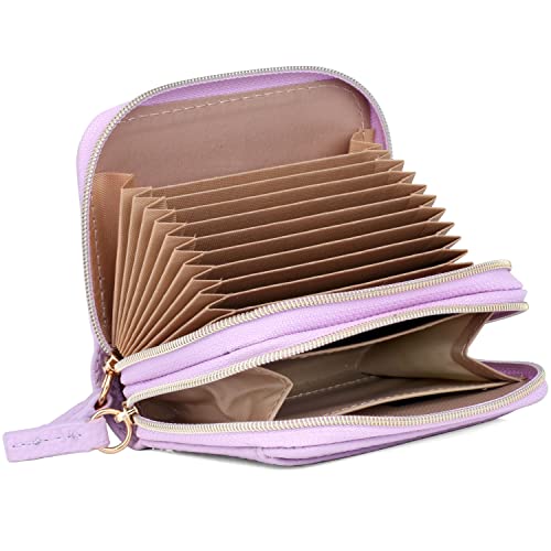 Julia Buxton Buxton Women's Solid Color Multi Card Case Wizard Wallet, Lilac, One Size2