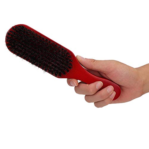 ????????????????????? ?????????????????????????Comb Oil Head Beard Brush Durable Beard Shape Exquisite Beard Wooden Handle Hair Salon Male Men Barber(red)