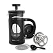 Produktbild bonVIVO GAZETARO I Design-Kaffeebereiter Und French Press Coffee Maker In Kupfer-Optik, Kaffee-Kanne Aus Glas Mit Edelstahl-Rahmen, Kaffee-Presse Mit Edelstahl-Filter (Schwarz, 3 Tassen 350ml)