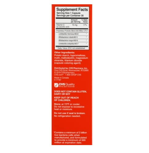 CVS Health Digestive Probiotic Vegetable Capsules - Thumbnail 4