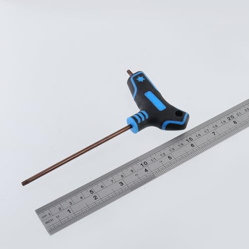 Image of Antrader T20 Torx Screwdriver,Anti Tamper Proof Torx Key,S2 Steel Non-Slip T-Handle Dual End Wrench-2Pcs (Blue)