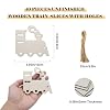 30-Pack Unfinished Wooden Train Ornaments for DIY Crafts, 4 Inch Blank Wood Train Shape Cutouts Transports Theme Train Slices for Birthday Party Decoration Craft Project #1