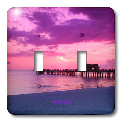Naples Pier Florida au coucher du soleil 3dRose lsp_100491_2 interrupteur