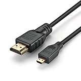 TNP Micro HDMI (Type D) to HDMI (Type A) Cable (15 Feet) - High Speed Video Audio AV HDMI D to A Connector Converter Adapter HDTV Cord Supports 3D & 4K Resolution with Ethernet