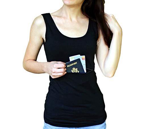 Clever Travel Companion Tank Top - Pickpocket & Loss Proof with Secret Pocket