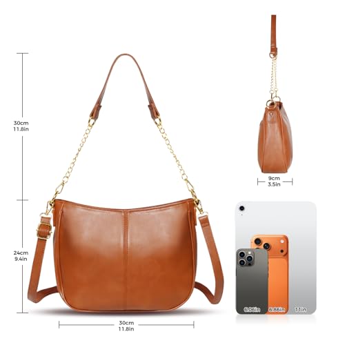 Image of Shoulder Bag for Women, Vegan Leather Classic Crossbody Purses Handbags, Trendy Hobo Bag Tote Purses for Women