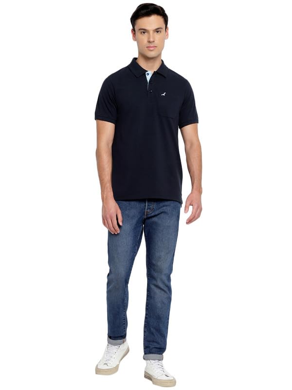 Image of AMERICAN CREW Polo Collar T-Shirt for Men with Pocket