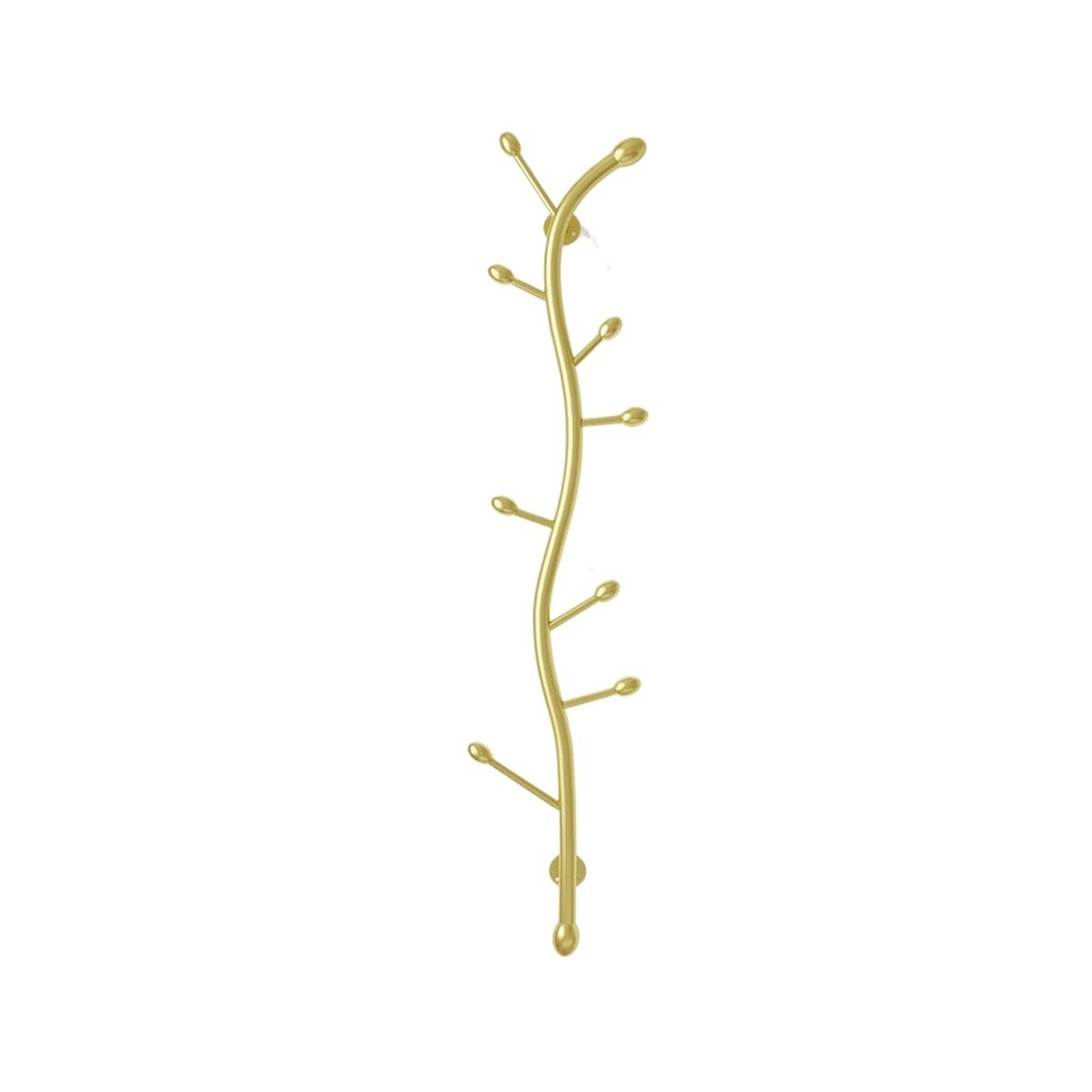 xN4gU9jf3c Bedroom Wall-Mounted Coat Rack, Creative Hooks, Vertical Wardrobe Storage(Gold)