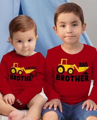Tstars Tractor Big Brother Little Brother Matching Outfits Sibling Long Sleeve Shirts3
