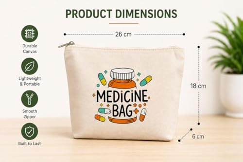 Image of DRUDRAYA Canvas First Aid Kit Pouch | Medicine Storage Bag (Pack of 2)