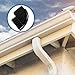 Uonlytech Aluminum Alloy Rain Downspout Elbow Connector 3.54X3.46X2.55 Inch Adjustable Rain Gutter Adapter with Corrugated Fitting for Roof Gutter Installation