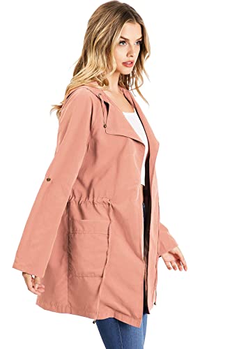 Love Tree Women's Juniors Hooded Ulta Lightweight Layering Jacket