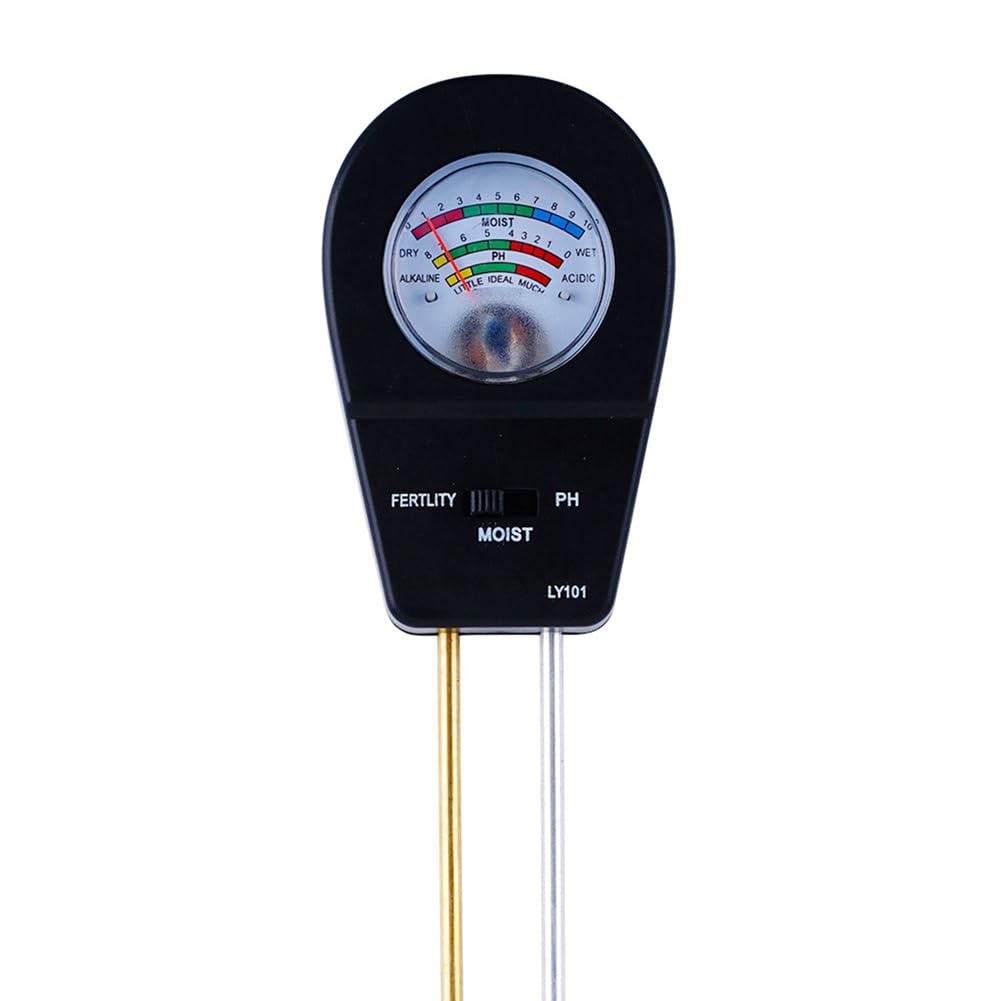 Vjsujehgy Black Soil Tester Soil Moisture Meter Soil Ph Tester Test Soil Fertility Suitable For Orchard Lawn Greenhouse Plants