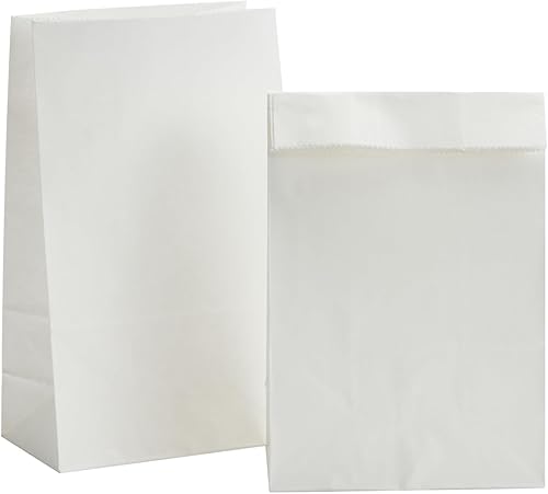 GANKEIC 3.5 x 2.2 x 7.1 pulgadas, 50 bolsas de papel blanco para regalo, fiesta, Navidad, boda, tamaño mini