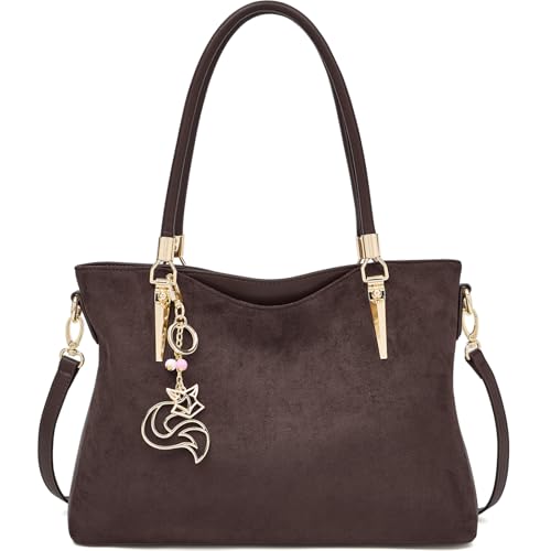 Image of FOXLOVER Soft Genuine Leather Medium Purses for Women Tote Bag Handbags with Top-handles Shoulder Satchel Purse