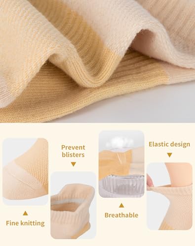 Image of 6 Pairs Ankle Socks for Women - Lightweight Low Cut No Show Casual Cotton Socks Breathable