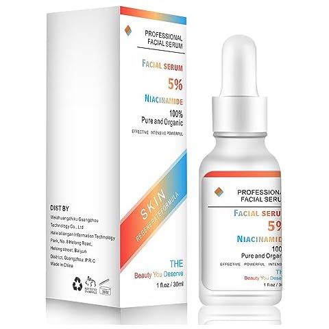 Niacinamide Serum for Face - Anti Aging with 5% Niacinamide, Hyaluronic Acid, and Peppermint Extract - Reduces Dryness, Dark Spots, Fine Lines, and Wrinkles - Also Brightening and Moisturizing - 1oz Cover
