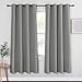 NICETOWN Blackout Silver Grey Curtain for Bedroom 72 inch Length - Grommet Thermal Insulated Blackout Window Treatment Room Darkening for Living Room/Kids Room (1 Panel, W52 x L72)