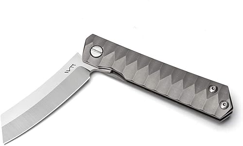 Miniatura 3 de IVTT Cuchillo de bolsillo plegable Damasco cuchillos tácticos personalizados, hoja de Damasco VG-10 con sistema de rodamientos de bolas para