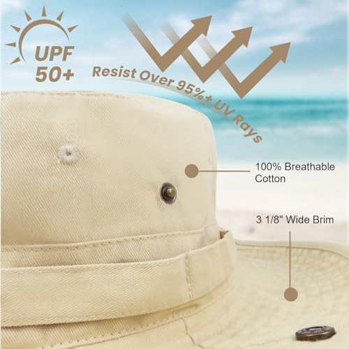 Image of Bucket Hat Wide Brim UV Protection Sun Hat Boonie Hats Fishing Hiking Safari Outdoor Hats for Men and Women