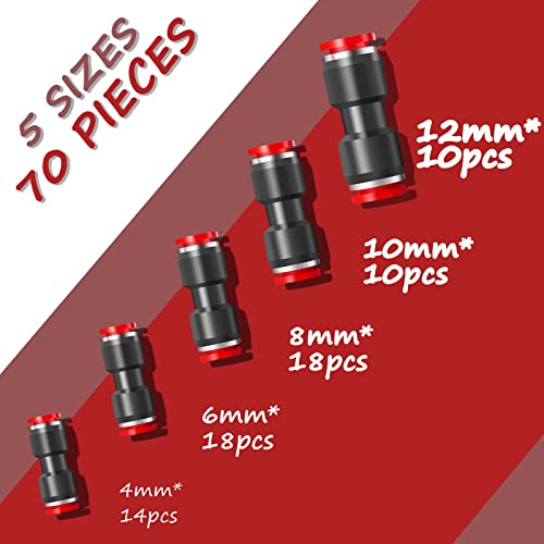 Pronese 70 Pcs Quick Release Plastic Pneumatic Air Line Fittings - Image 2