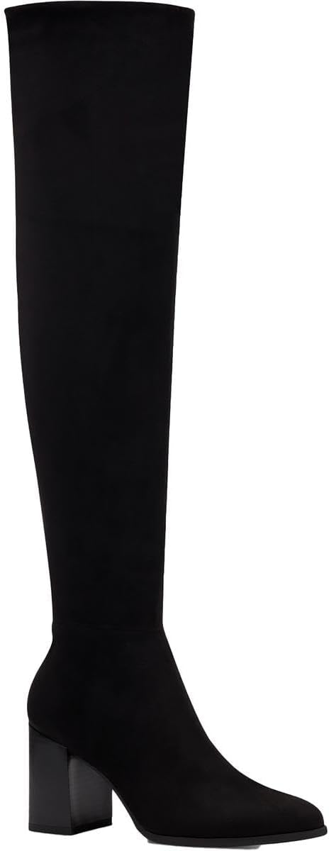 INC Womens Windee Block Heel Over-The-Knee Boots Black 8 Medium (B,M)