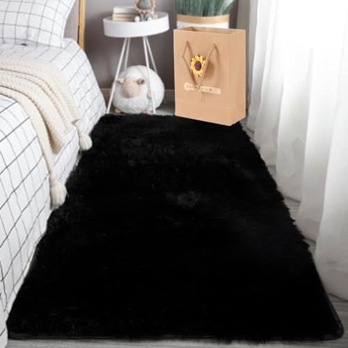 Alfombras de Habitacion Negra Marca ABWXN