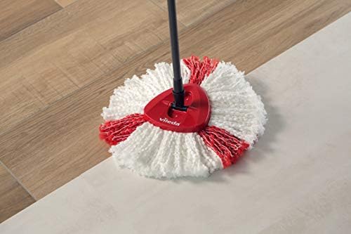 Vileda Turbo EasyWring & Clean Complete Set, Mop and Bucket with Power Spinner, Coral