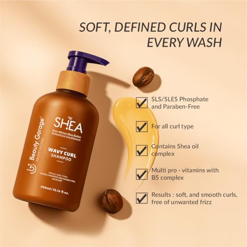 Image of Beauty Garage Shea Retention Wavy Curl Shampoo 300ml