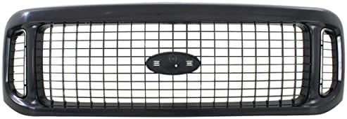 Compatible with 01-04 Excursion Front Grill Grille Assembly Black Shell & Dark Gray Insert
