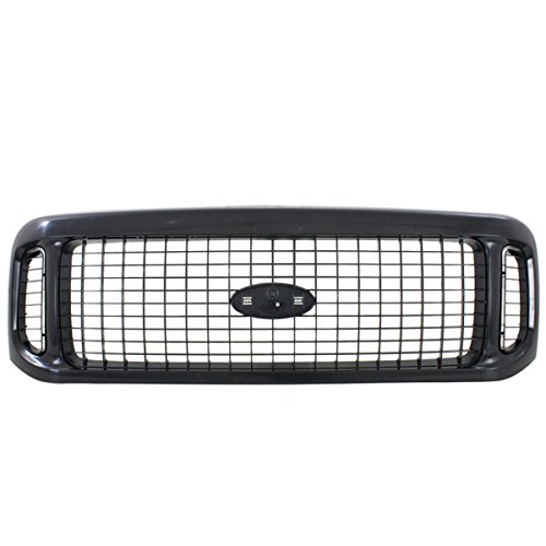 KOOLZAPCompatible with 01-04 Excursion Front Grill Grille Assembly Black Shell & Dark Gray Insert